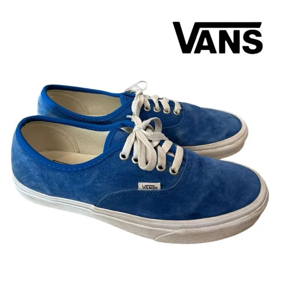 VANS Women's Men's Blue Suede Scotchgard Sneakers 9